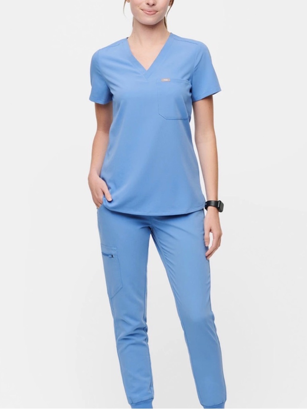 FIGS Catarina scrub top Ceil blue , size XL